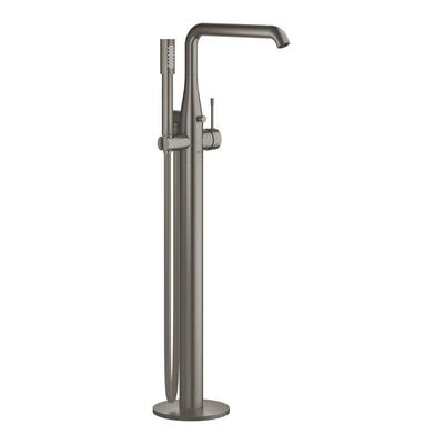 GROHE Essence New Afbouwdeel vrijstaande badkraan - omstel - draaibare uitloop 27.7cm - handdouche - doucheslang - brushed hard graphite OUTLETSTORE