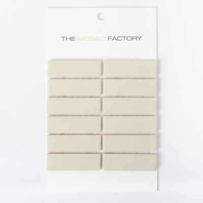 SAMPLE The Mosaic Factory London mozaïektegel 7.3x2.3x0.6cm voor vloer voor binnen en buiten rechthoek Keramiek Wit