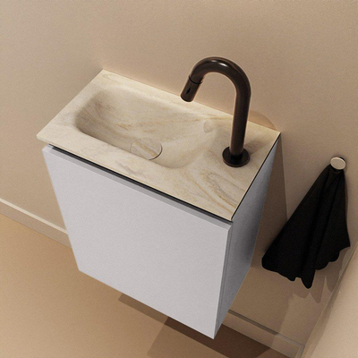 MONDIAZ TURE-DLUX 40cm toiletmeubel Cale. EDEN wastafel Ostra positie links. Met 1 kraangat.
