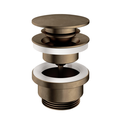 Hotbath Pal clickplug met schroef rond messing verouderd