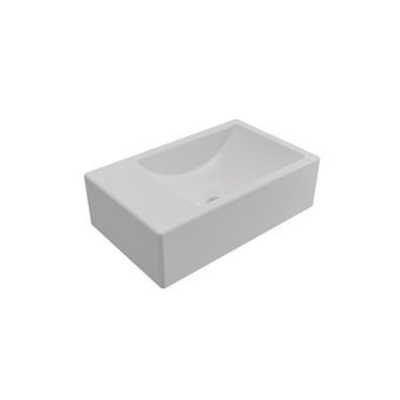 Plieger Houston fontein rechts zonder kraangat 37x23cm mat wit