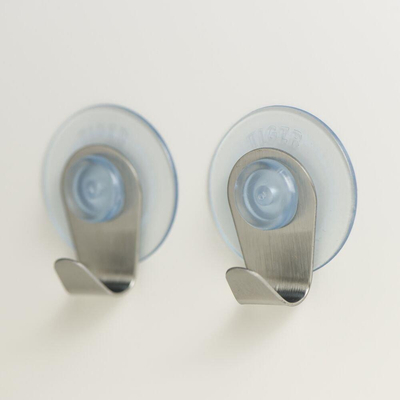 Tiger Haak Simply RVS geborsteld (2 stuks) 3.9x6x2.7cm