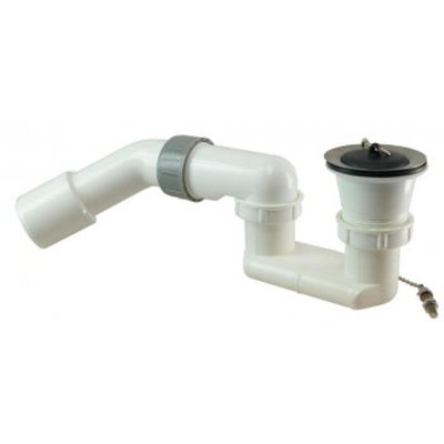 Riko Douchebaksifon met plug 1 1/2" PVC wit