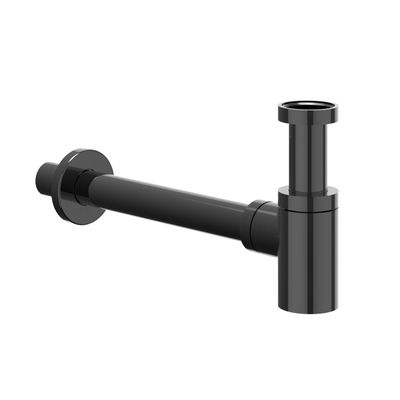 IVY Design Sifon - laag model - Zwart chroom PVD