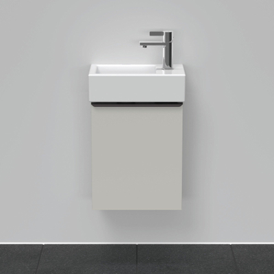 Duravit D-Neo wastafelonderkast 36.4x44x22.2cm Linksdraaiend 1 deur Betongrijs Mat