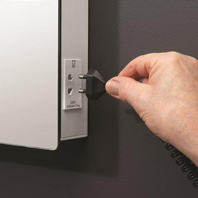 Crosswater Glide II Spiegel - 50x3.5x80cm - dimbaar - LED - zilver