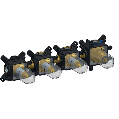 Hotbath Cobber Inbouwbox - Inbouw douche thermostaat met 3 stopkranen horizontaal en verticaal te monteren - OUTLET UDEN