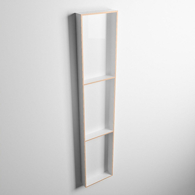 MONDIAZ EASY Nis - 149.5x29.5cm - geschikt voor in- of opbouw - 3 vakken - kleur Rosee | Talc