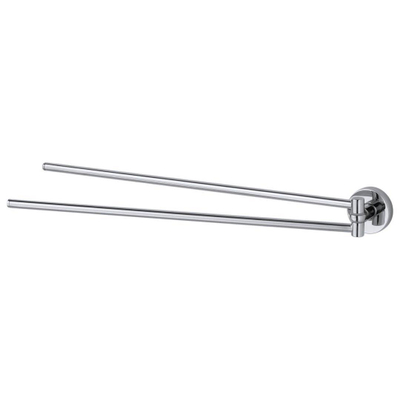 Haceka Kosmos Handdoekhouder - 42cm - dubbel - draaibaar - chroom