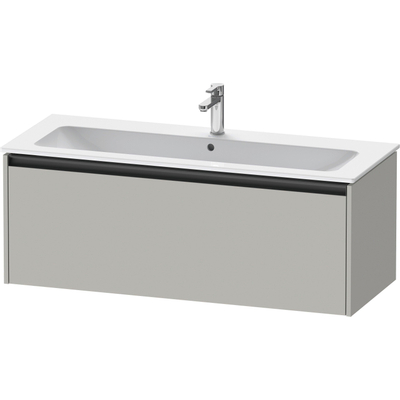 Duravit Ketho 2 wastafelonderbouwkast met 1 lade voor enkele wastafel 121x48x44cm met greep antraciet betongrijs mat