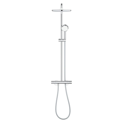 GROHE Tempesta Cosmopolitan Regendoucheset opbouw - hoofddouche 25cm - handdouche rond - thermostatisch - chroom