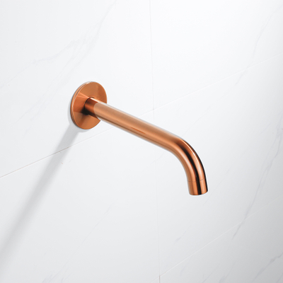 Fortifura Calvi uitloop - baduitloop - G1/2 - inkortbaar - met rozet - Geborsteld koper PVD (Koper)