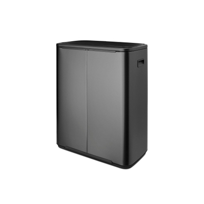 Brabantia Bo Touch Bin Afvalemmer - 2x30 liter - 2 kunststof binnenemmers - confident grey