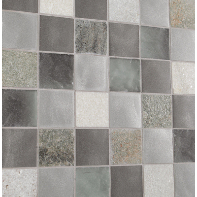 Dune Materia Mosaics Mozaiektegel 29.8x29.8cm Magma Grey 8mm Mat Grey