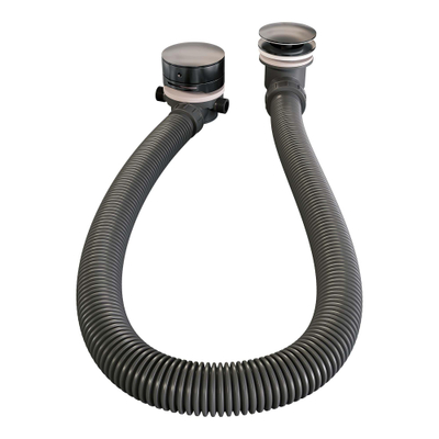 Brauer Gunmetal Edition Badkraan inbouw - douchegarnituur - 3 gladde knoppen - handdouche rond 3 standen - PVD- geborsteld gunmetal