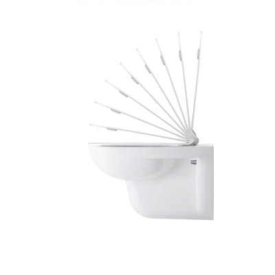 Duravit D-code WC-zitting 44.3x35.9x5cm met softclose Kunststof wit Glanzend