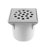Wavin ABS vloerput met onderuitlaat 75mm 20x20cm grijs 2113460