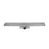 Easydrain Compact Wall Zero afvoergoot enkele plaat met zijuitloop 6x100cm 50mm RVS 2301365