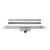 Easydrain Compact TAF afvoergoot enkele plaat 100cm 50mm met Zero design rooster RVS 2301816