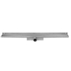 Easy Drain Compact 30 wall zero douchegoot 6x120cm enkele plaat met zijuitloop RVS 2302653