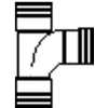 Wavin PVC manchet T-stuk 88° 3xmof 110x110mm SN8 2110377