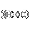 Wilo Pompkoppeling 1/2 buidrx15 mm x1 bidr set à 2 stuks 8211221