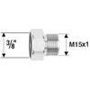 Neoperl verloopnippel 3/8 bix M15bu chroom 4320362