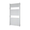 Plieger Imola M designradiator horizontaal met middenaansluiting 1230x600mm 943W zilver metallic 7255027