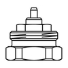 Oventrop adapter aansluiting M30x1.0 naar M30x1.5 7505010