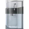 Huppe Classics 2 easy entry kwartrond met schuifdeur 90 90x200cm r500 matzilver antiplaque glas GA17558