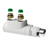 Stelrad design aansluitset haaks m. ventiel rechts 2x3/4-1/2reductie 2x conische adapter, Kv-inregelventiel wit SW157733