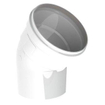 Burgerhout BM FIX Dikwandige aluminium afvoerbocht 45 graden 80mm 1400525