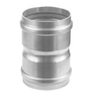 Burgerhout Alu-fix verbindingsmof 125mm Ø100mm Aluminium dikwandig 1404962