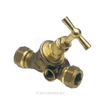 Bonfix Stopkraan met aftapgelegenheid 2 x knel 15mm KIWA 3017457