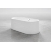 Bette Lux Oval Silhouette bad plaatstaal dikwandig ovaal vrijstaand 190x90x45cm met mantel wit 0343045
