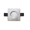 Interlight LED spot set IP65 dimbaar vierkant 90mm met driver 36° richtbaar geborsteld chroom 4246936