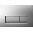 Geberit Delta 51 bedieningplaat met dualflush frontbediening voor toilet 24.6x16.4cm chroom mat TWEEDEKANS OUT4435