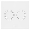 Wisa Luga bedieningsplaat glas pneumatisch 16x16cm met dualflush voor XS WC element zwart 0701561