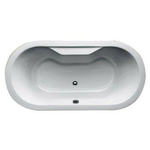 Plieger Zurich duobad 180x90cm acryl ovaal 42cm diep met poten wit 0944068