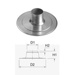 Ubbink aluminium plakplaat 128mm 1406119