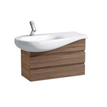 Laufen Alessi One wastafel onderbouwkast 73x32x48cm 2 lades hout noce canaletto 0192313