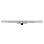 Easy Drain Compact 30 douchegoot RVS met enkele plaat RVS waterslot 30mm 80cm inbouw diepte 63mm met zijuitloop 2302751