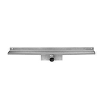 Easydrain Compact Wall Zero afvoergoot enkele plaat met zijuitloop 6x100cm 50mm RVS 2301365