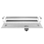 Easydrain Multi TAF afvoergoot enkele plaat 80cm met Zero design rooster RVS 2301822