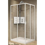 Novellini Lunes 2.0 hoekinstap A m. schuifdeuren 99/102x195cm chroom/helder SW96492