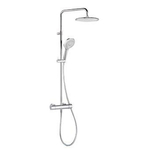 Kludi Freshline douchesysteem met douchekraan thermostatisch met met hoofddouche Ø25cm en handdouche 3S met doucheslang 160cm chroom 0413173