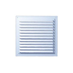 Plieger schoepenrooster aluminium met gaas af met 125x125mm wit 4414204