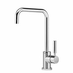 Dornbracht Meta.02 1 gats keukenkraan met hoekige uitloop 360° draaibaar sprong 23.5cm platina chroom 0481240