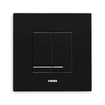 Wisa XS Bedieningspaneel - vierkant - 16x16x1 - dualflush - kunststof - zwart 0701531