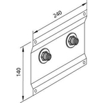 Burda Santro 2000 armaturenplaat voor opbouwkraan 1/2 0702846